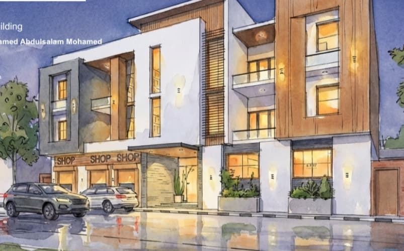 تصميم كامل لعمارة سكنية في ديم مدينة بورتسودان - image 2